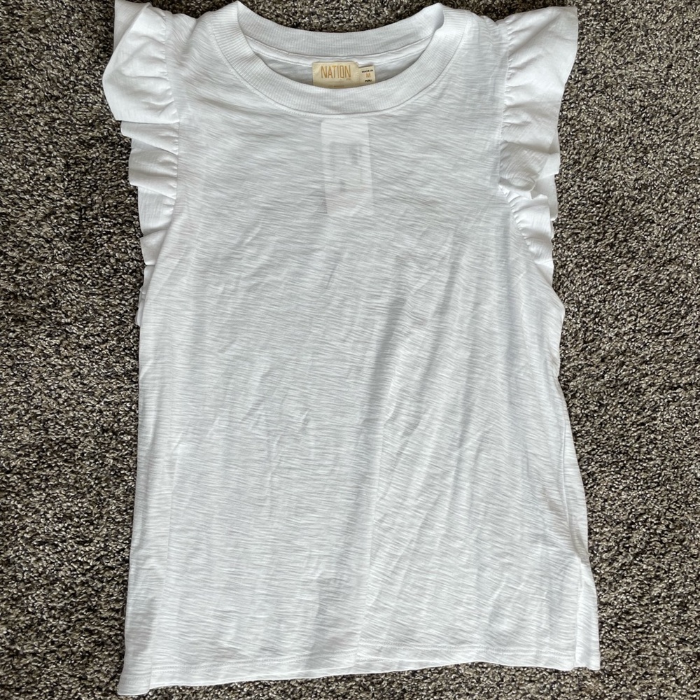 NWT Nation Ltd Paulette Ruffled Tank